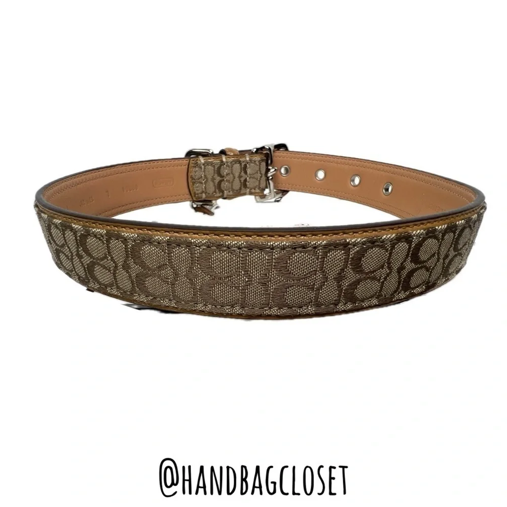 Coach Signature Leather Vintage Light Brown Tan Size Large 17-21” Dog Collar